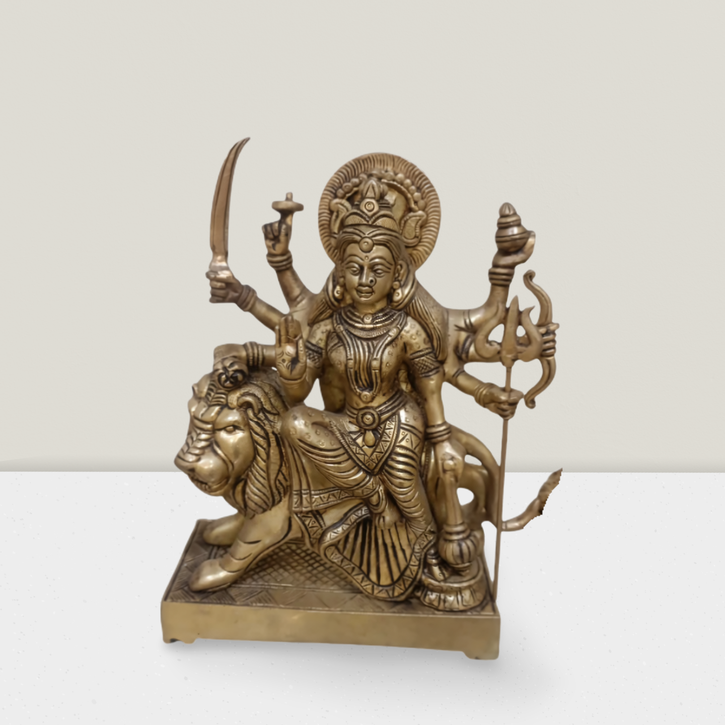 Brass Durga Idol – Symbol of Strength & Divine Energy